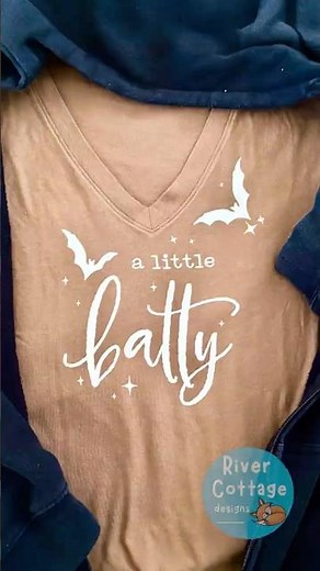 DIY “A Little Batty” Halloween Shirt 👻 | Easy Chalk Couture Ink Tutorial!