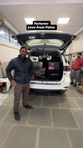 Fortuner Complete Hertz Sound setup Setup - Hertz Mille pro 3 way front - Hertz Mille pro 2 way Rear - Hertz DP 4.400 Amplifier - Hertz CBA 250 Down firing enclosure - Nakamichi DSP | Motor Concept