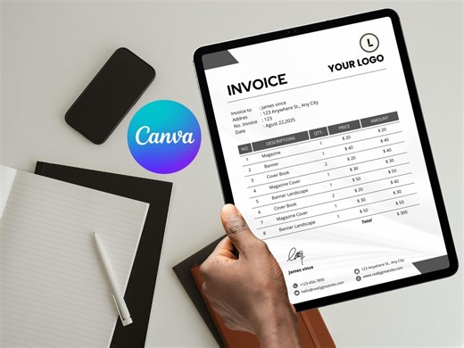 Small Business Invoice Template Canva | Professional Billing (A4, Instant Download) - Etsy