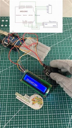 Scrolling Message on the LCD using Joystick Module |Arduino Tutorial ‪@TMEEducation‬
