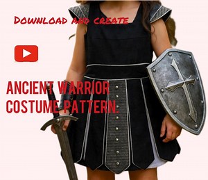 Warrior Costume Sewing Pattern: Gladiator, Knight, Amazon (sizes 5-12) - Etsy Canada