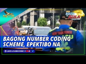 BAGONG NUMBER CODING SCHEME, EPEKTIBO NA