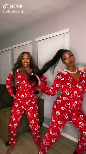 Festive Reindeer Onesies Dance in Living Room