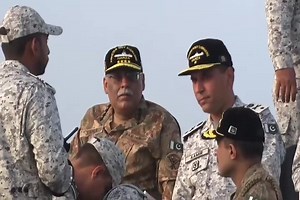 No PR-369/2024-ISPR Chairman Joint Chiefs of Staff Committee (CJCSC) General Sahir Shamshad Mirza visited forward Naval Operational Base, Ormara today. Upon arrival, a comprehensive operational brief was presented to Chairman JCSC on prevailing threat environment and defence of the area. General Sahir Shamshad Mirza visited operational assets of Navy including Surface Ships and a Submarine and reviewed operational preparedness and combat readiness of the units in sea. During interactions with tr