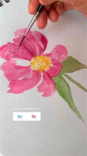 Have you practiced today Try this quick peony on a busy day