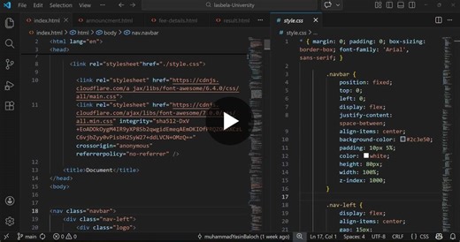 I have designed and developed an informational website for the Wadh Campus of Lasbela University of Water and Marine Sciences (LUWMS) using only HTML and CSS. The purpose of this website is to share… | Muhammad Yasin Baloch