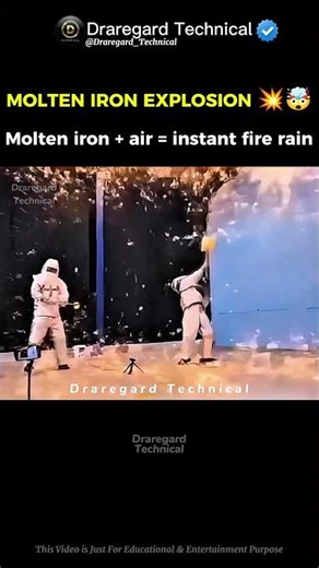 What Happens When Molten Iron Hits Air 😳