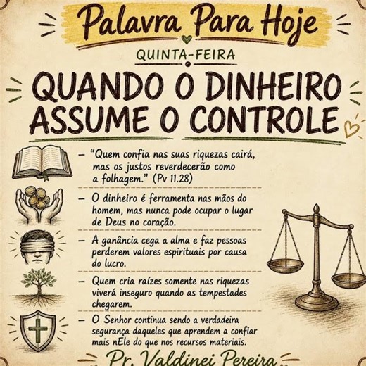 Esboço de Pregação | Quando o dinheiro assume o controle
