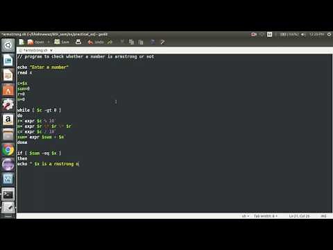 shell script to find armstrong number