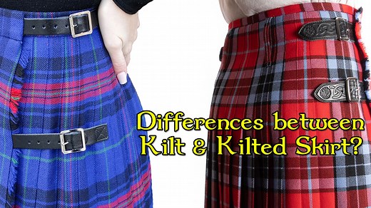 What is the difference between a man's kilt and a woman's kilted skirt? We were asked this by one gent who was making clan tartan kilts for his kids - he needed to know if he had to make the kilts for the girls different from the kilts for the boys. The short answer for him was don't worry about it - make them all the same and save yourself some grief. However, for grownups there are certainly some major differences between kilts and kilted skirts, billie skirts and tartan hostess skirts. This i