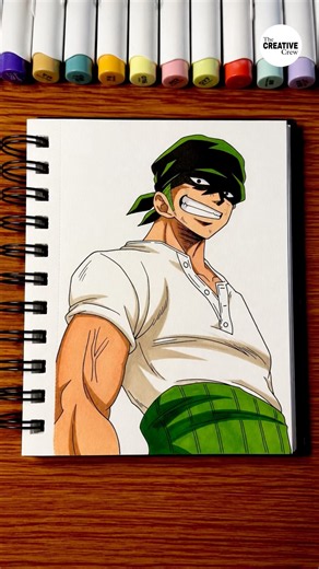 Roronoa Zoro Drawing ⚔️ | One Piece Anime Drawing #shorts