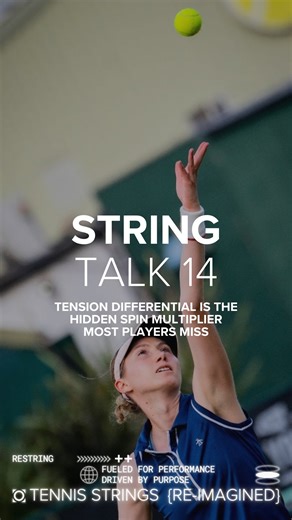 ReString | Tennis Strings Re-Imagined on Instagram: "🎾 Let’s Talk Strings — Fact #14: “Tension differential” is the hidden spin multiplier most players miss 👀 String your mains 2–3 lbs tighter than your crosses and watch your spin take off. Why it works: ⚙️ Tighter mains = control + stability 🌀 Looser crosses = more movement + snapback 💥 More snapback = more spin. Simple. Pro tip: Our WTA player Cristina Bucsa strings her Zero 2 lbs tighter than Sync in her Yonex E-Zone — and the results spe