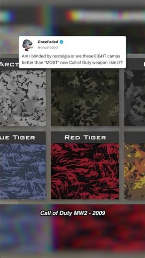 Call of Duty's PERFECT weapon camos in 2009 😭 #nostalgia #callofduty