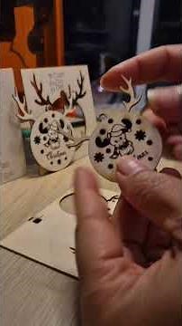 Testing 1st christmas ornament on Atomstack P1 #atomstack #christmasornaments #laserengraving