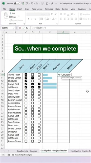 New way to create a professional project tracker #exceltutoriales #googlesheetstips #exceltipsandtricks #excellent_britain #exceltricks #exceltraining #exceltemplate #googlesheets #exceltips #exceltutorial | LEARN MORE
