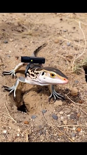 POV: A Camera on a Lizard Enters Its Underground Burrow 🦎