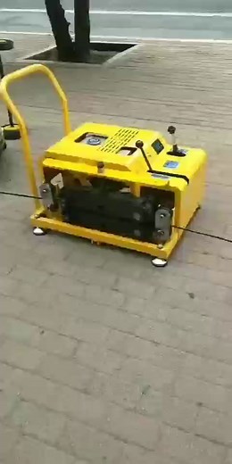 fiber Optical cable pulling machine is working effectively