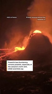 Streams of lava light up Kilauea after dark
