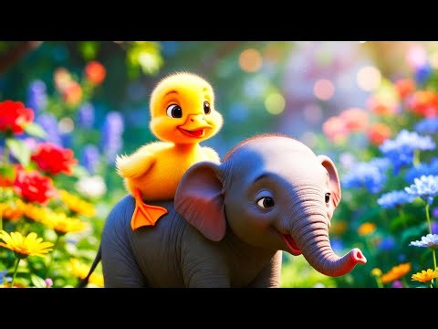 Adorable Duck on Elephant 🐥🐘 | Most Cute Video Ever | Little duck and elephant cute story