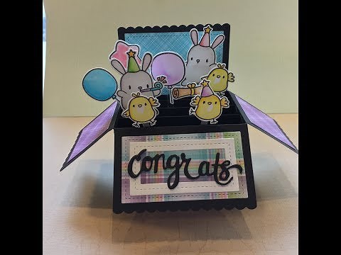 Scalloped Box Pop Up Graduation Card