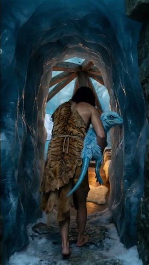 Day 1:SURVIVING 100 DAYS with a BABY DINOSAUR in a SECRET ICE BUNKER 🦖❄️ #survival #trending #bunker