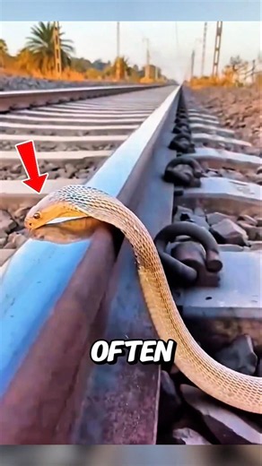 Why Do Snakes Die on Railroad Tracks? 🐍😨 #facts #animals #wildlife #animalfacts