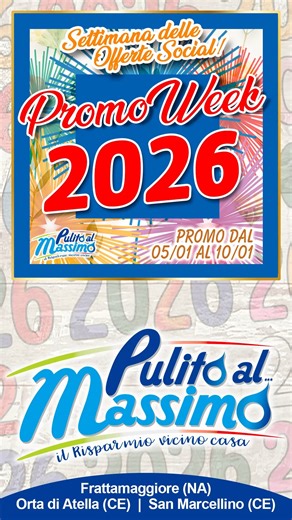 LA PRIMA SETTIMANA OFFERTE SOCIAL DEL 2026! Promo valide dal 05/01 al 10/01 ...e le novità non finiscono qui! Vieni a scoprire tutte le offerte sui prodotti delle migliori marche: disponiamo di un assortimento completo a prezzi imbattibili! ➡️Salvo se diversamente indicato, i prezzi si riferiscono ad un solo pezzo del prodotto rappresentato ➡️Offerte soggette a regolamento presente nel punto vendita Metti subito LIKE 👍 e SEGUI LA NOSTRA PAGINA ✅ per RESTARE AGGIORNATO SULLE NOSTRE PROMO!!! **Pu