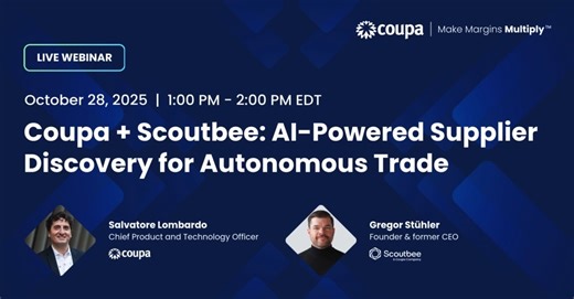 Coupa   Scoutbee: AI-Powered Supplier Discovery for Autonomous Trade