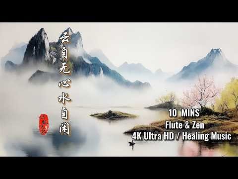 【雲自無心水自閒】古箏與簫：一曲清音，洗淨紅塵！適合靜心、睡眠的東方冥想音樂4K高清✨Chinese music for meditation and healing#relaxing #新中式美學