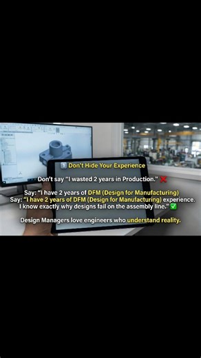 Learn with Charan on Instagram: "Working in Production/Quality but want to move to Design? Read this. 👇 ​I received a DM from a connection working at Toyota (Production Control). He asked: "Bro, can I switch to Design?" ​The answer is YES. And this applies to everyone working in core domains (Quality, Assembly, Maintenance, or Planning). ​Don't quit your job. Your "Shop Floor Experience" is your unfair advantage. ​Here is the 3-Step Strategy to Switch: ​1️⃣ Don't Hide Your Experience Don't say 