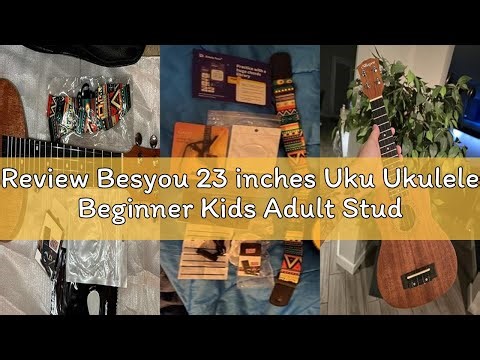 Review Besyou 23 inches Uku Ukulele Beginner Kids Adult Student Travel Wooden Concert Mahogany Ukele