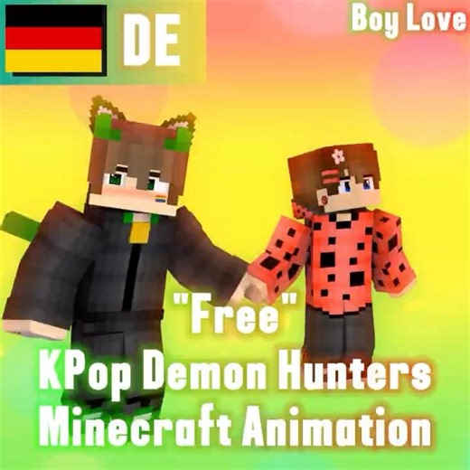 “Free“ in German (KPop Demon Hunters) 🇩🇪 - Mine-imator Minecraft Animation #shorts #viral