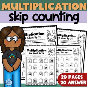 Multiplication Skip Counting Worksheets | Multiplication Skip Counting activitie