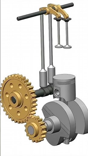 fonctionnement moteur a 4 temps #moteur #mechanic #essence #admission #compression #echappement