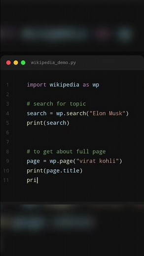 importing wikipedia library in #python