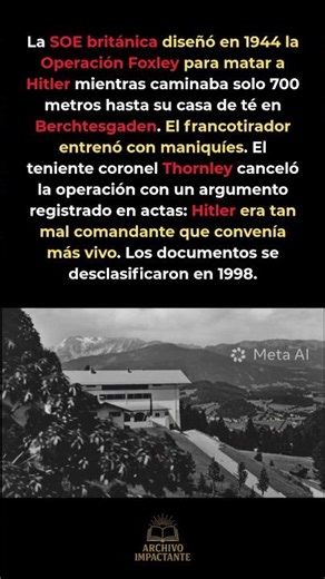 Los británicos podían matar a Hitler — y decidieron que era más útil vivo 🎯 #Historia