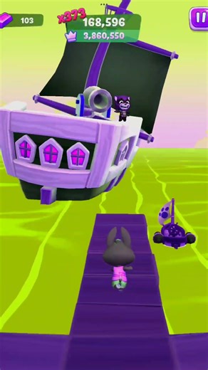 Talking Tom Time Rush Talking Becca Hit Raccoons In Pirates World Ship Challenge & Save City #Shorts