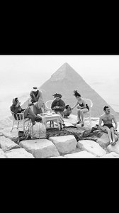 21 reactions | Tourism in Egypt 1885-1930 Climbing the pyramids used...
