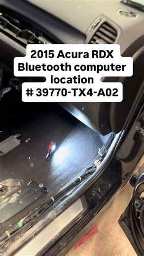 2015 Acura RDX Bluetooth computer hands free telephone module part number 39770-TX4-A02 location