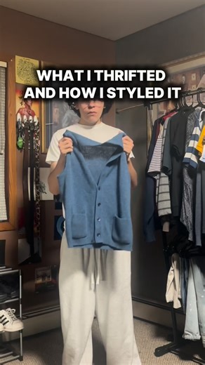 Jose Vera on Instagram: "How to style a knit vest 🧶 🥶 🎄 #fashion #clothes #thrift #style #ootd"