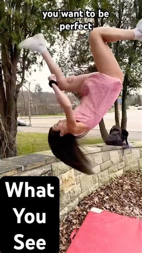 Girl doing Backflip #girlpower #motivation #trybwearathletics #yogagirl #backflips