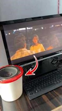 Computer ke sath bada Speaker laga diya 😃 #shorts