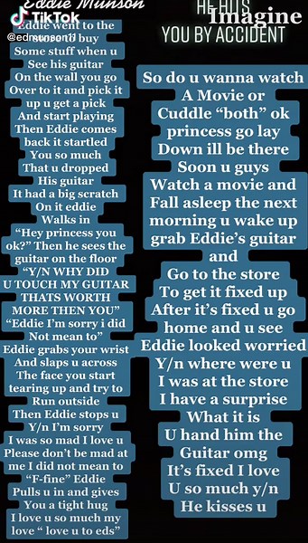 Eddie>>> (@idkwhyimherell) - I this one’s kinda bad because I just woke up lmao