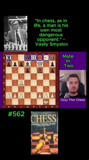 Checkmate in 2 Moves! Laszlo Polgar’s Puzzle #562 ♟️ #chess