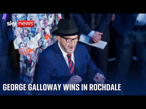 Controversial left-winger George Galloway wins the Rochdale by-election