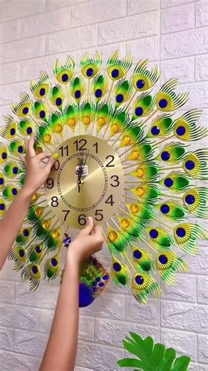 Peacock design wall clock 😱|| #twrvoice #shortsfeed ||