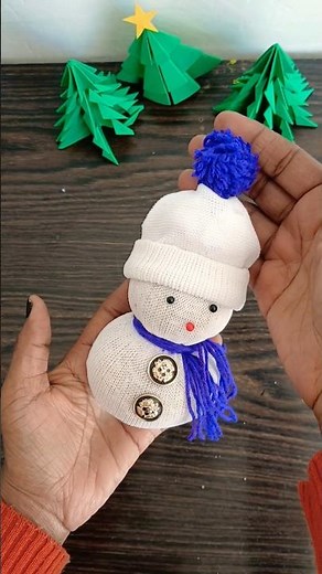 DIY Sock Snowman | Easy Christmas Craft for Kids 🎄⛄ | Cute Winter Decor Idea | How to make Snowman