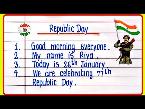 Republic Day Speech 2026 | 10 Lines Speech On Republic Day In English | 26 January Speech In English