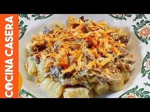 Ñoquis caseros con setas