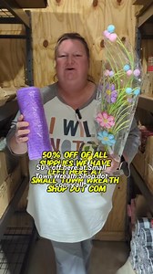Everything must go here at Small Town Wreath Shop dot com. 50% Off sale on all supplies left in stock. #sale #wreathsupplies #florals #ribbon #signs | Small Town Wreath Shop